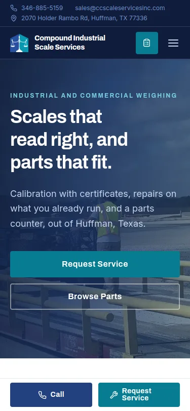 Compound Industrial Scale Services website preview