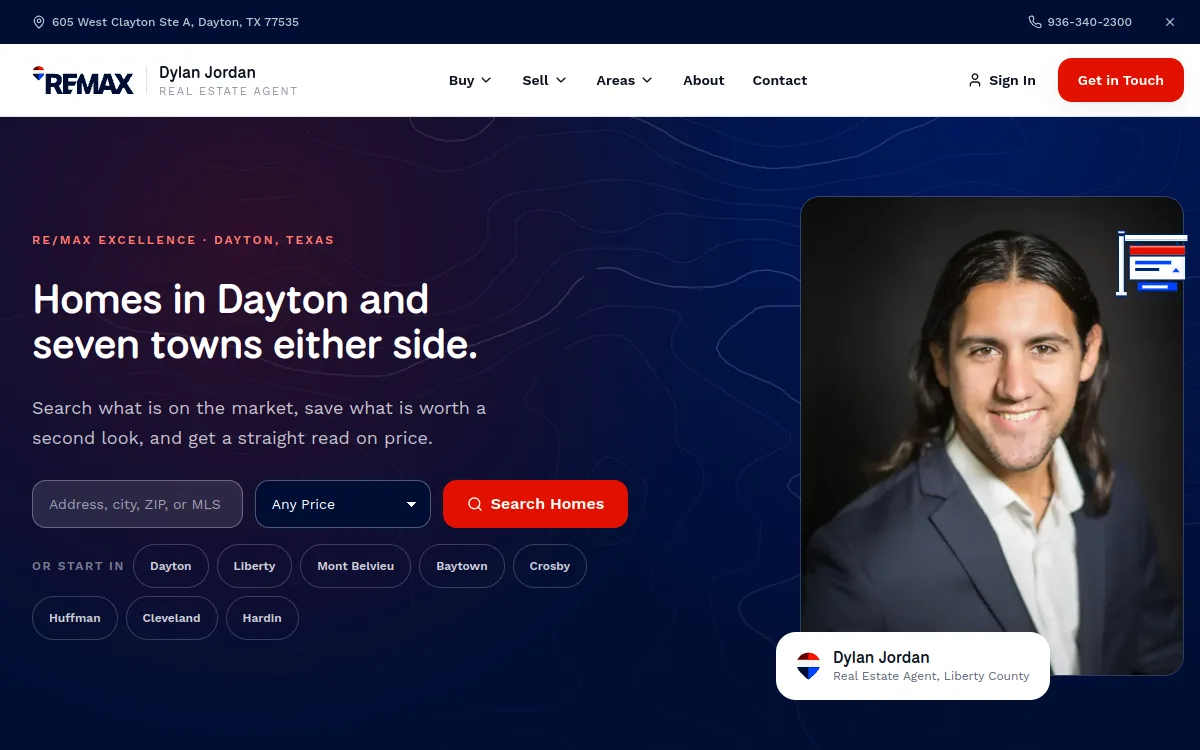 Dylan Jordan Real Estate website