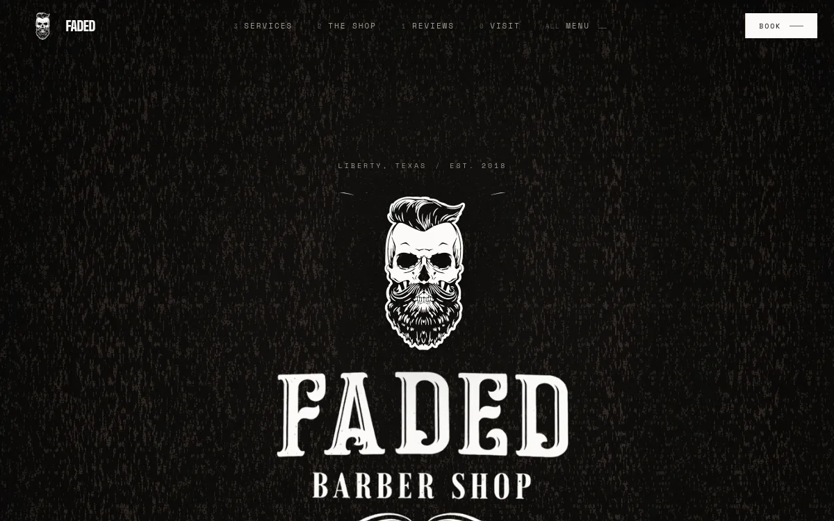 Faded Barber Shop website