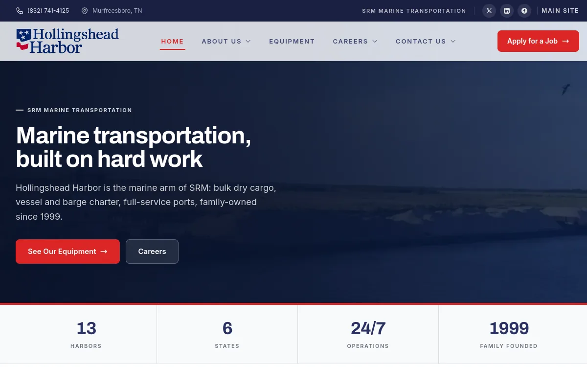 Hollingshead Harbor website preview